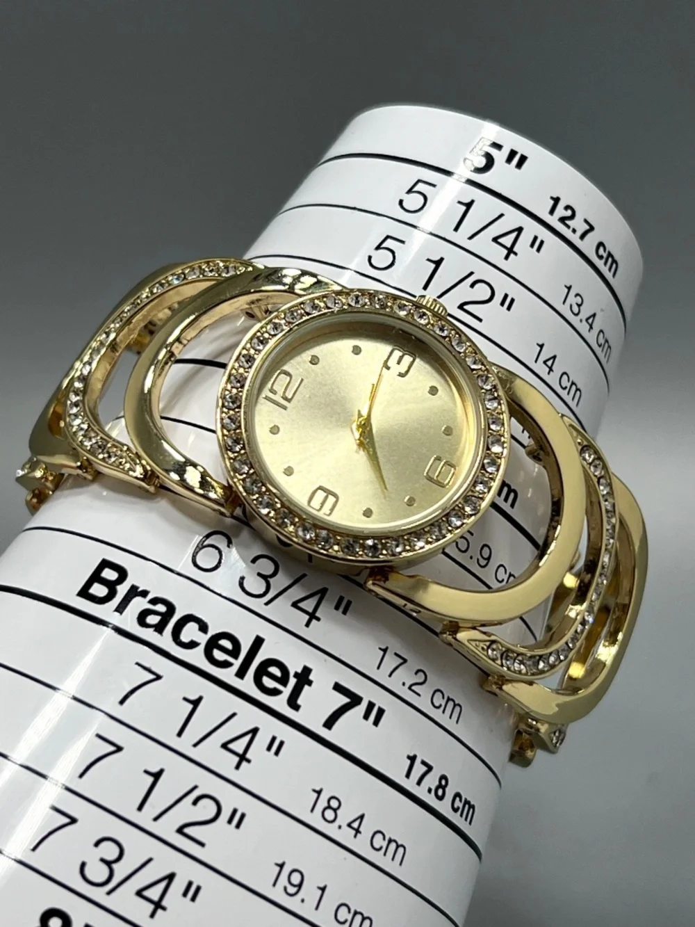 I.N.C. International Concepts Gold Tone Crystal Mounted Ladies Quartz Watch